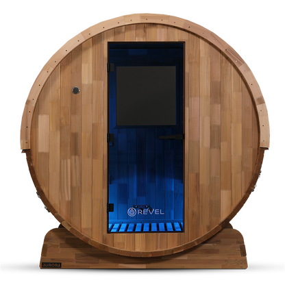 Revel Aurora - 2 Person Traditional Cedar Barrel Sauna - Next Gen (Sauna Only)