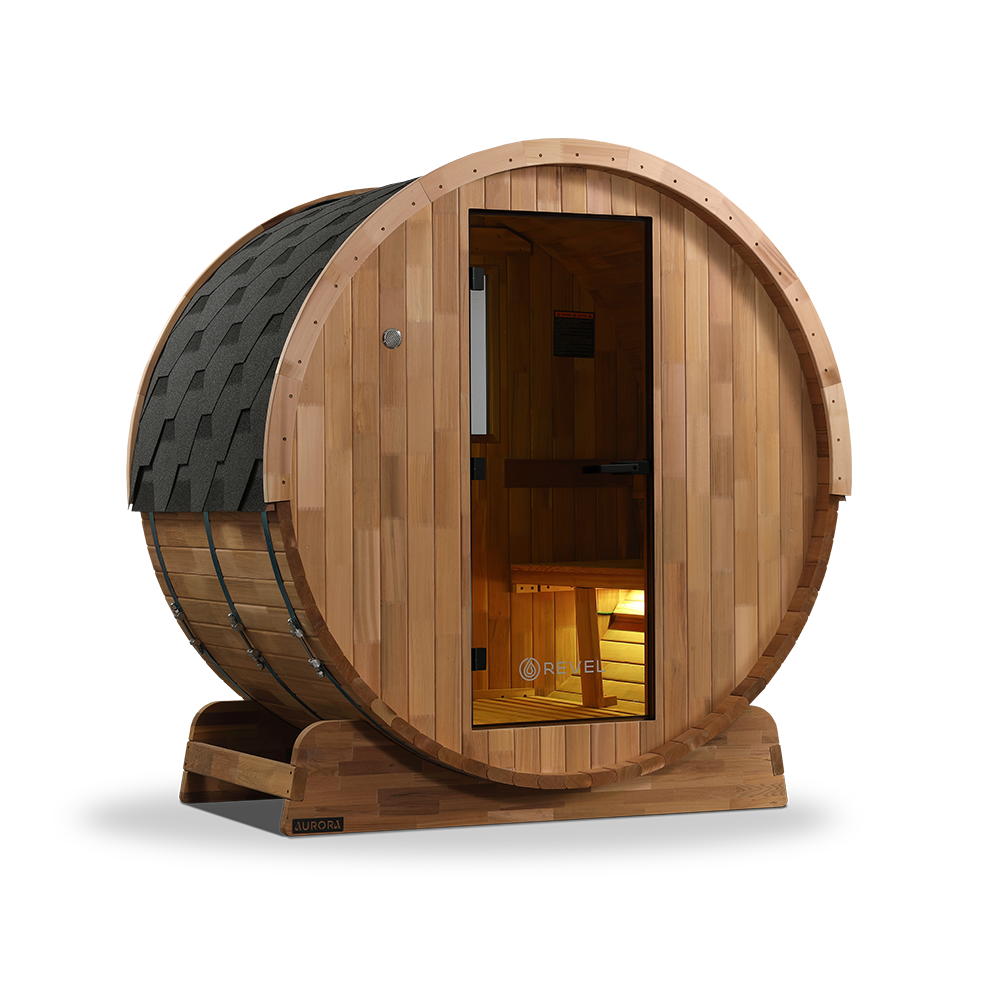 Revel Aurora - 2 Person Traditional Cedar Barrel Sauna - Next Gen (Sauna Only)