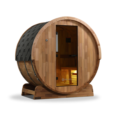 Revel Aurora - 2 Person Traditional Cedar Barrel Sauna - Next Gen (Sauna Only)