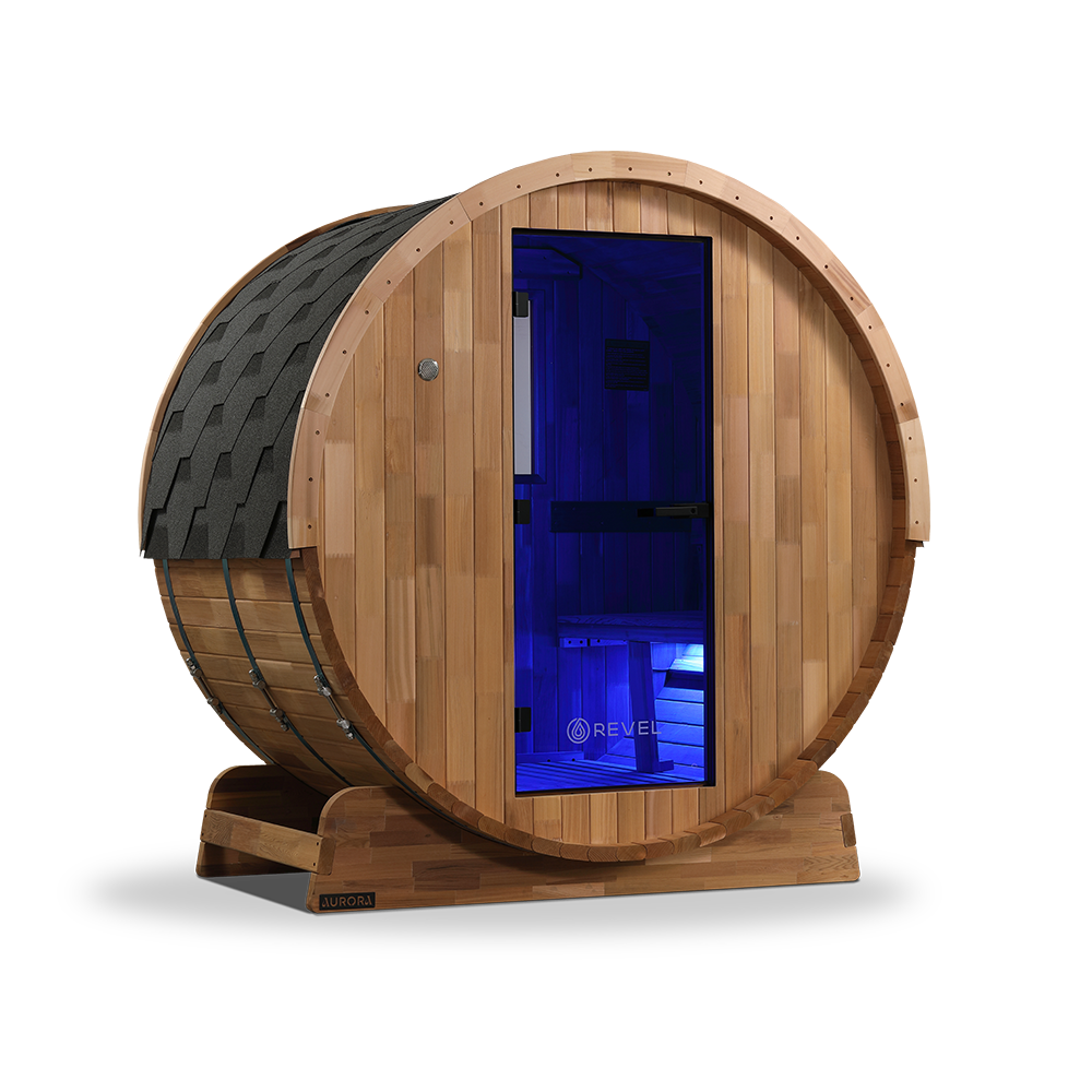 Revel Aurora - 2 Person Traditional Cedar Barrel Sauna - Next Gen (Sauna Only)