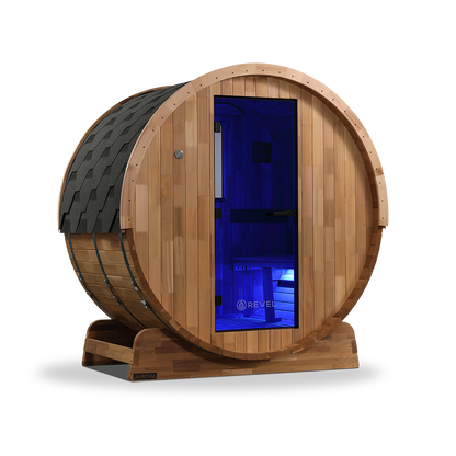 Revel Aurora - 2 Person Traditional Cedar Barrel Sauna - Next Gen (Sauna Only)
