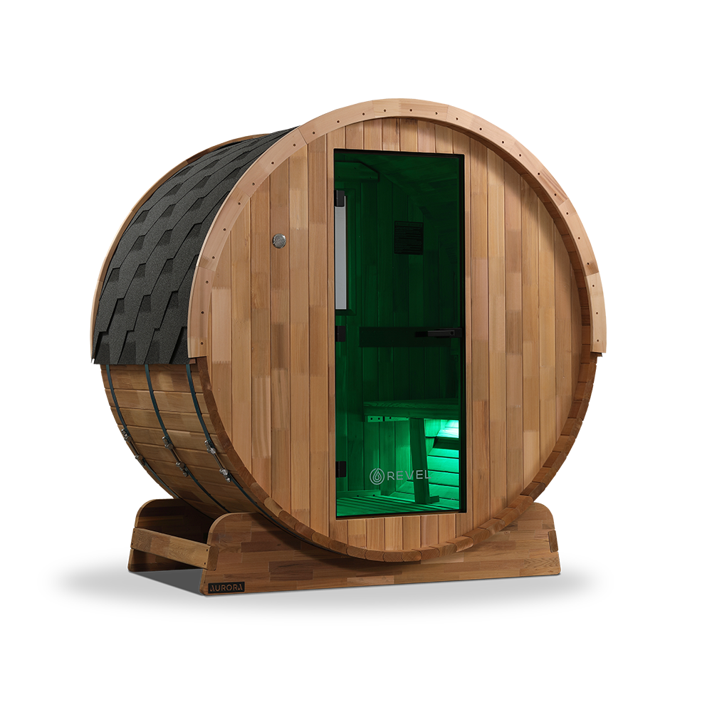 Revel Aurora - 2 Person Traditional Cedar Barrel Sauna - Next Gen (Sauna Only)