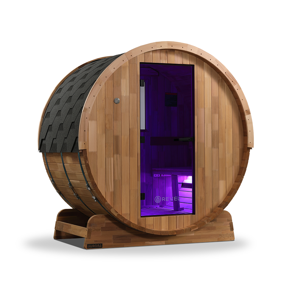 Revel Aurora - 2 Person Traditional Cedar Barrel Sauna - Next Gen (Sauna Only)