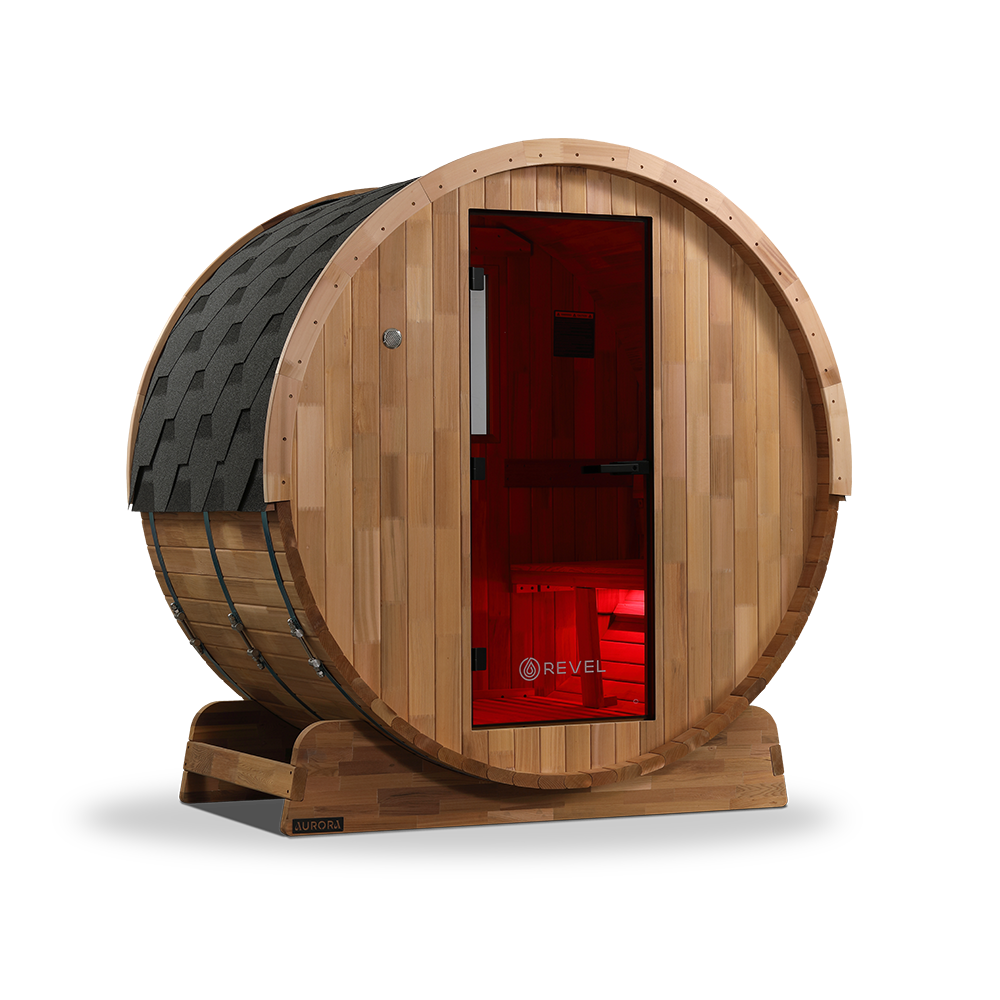 Revel Aurora - 2 Person Traditional Cedar Barrel Sauna - Next Gen (Sauna Only)