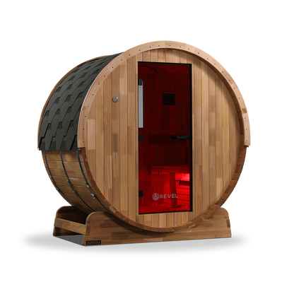 Revel Aurora - 2 Person Traditional Cedar Barrel Sauna - Next Gen (Sauna Only)