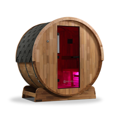 Revel Aurora - 2 Person Traditional Cedar Barrel Sauna - Next Gen (Sauna Only)
