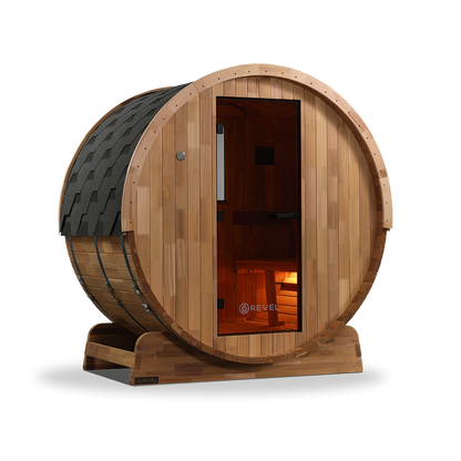 Revel Aurora - 2 Person Traditional Cedar Barrel Sauna - Next Gen (Sauna Only)