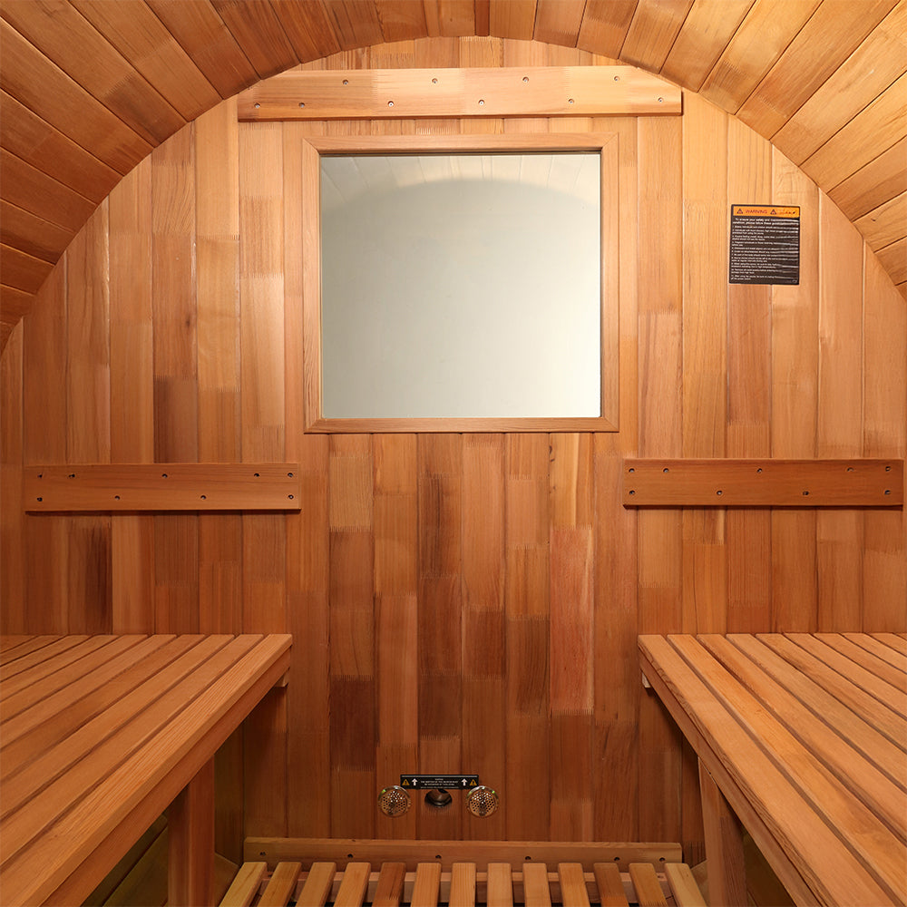 Revel Aurora - 2 Person Traditional Cedar Barrel Sauna - Next Gen (Sauna Only)
