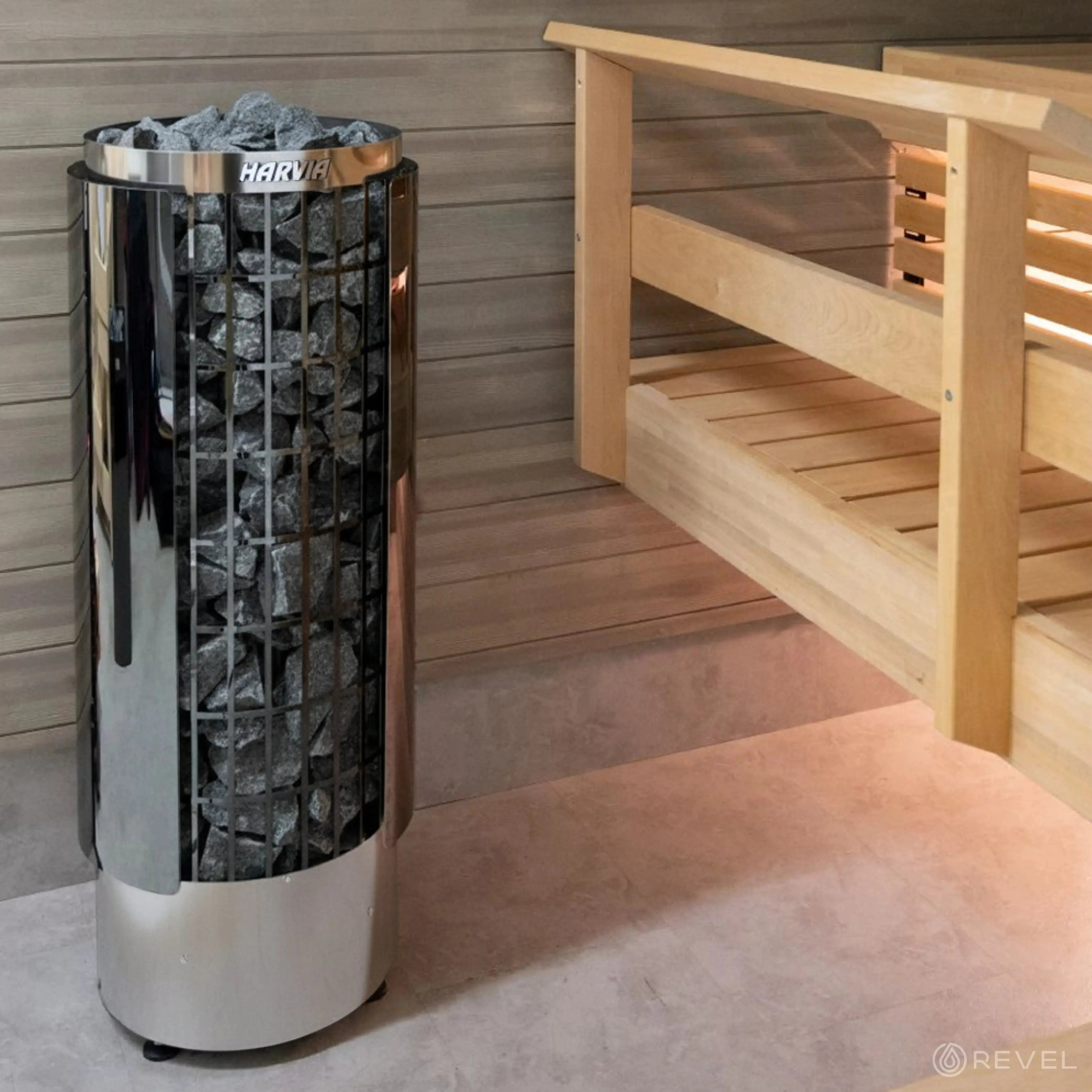 Harvia Cilindro Black Protective Shield Revel Saunas