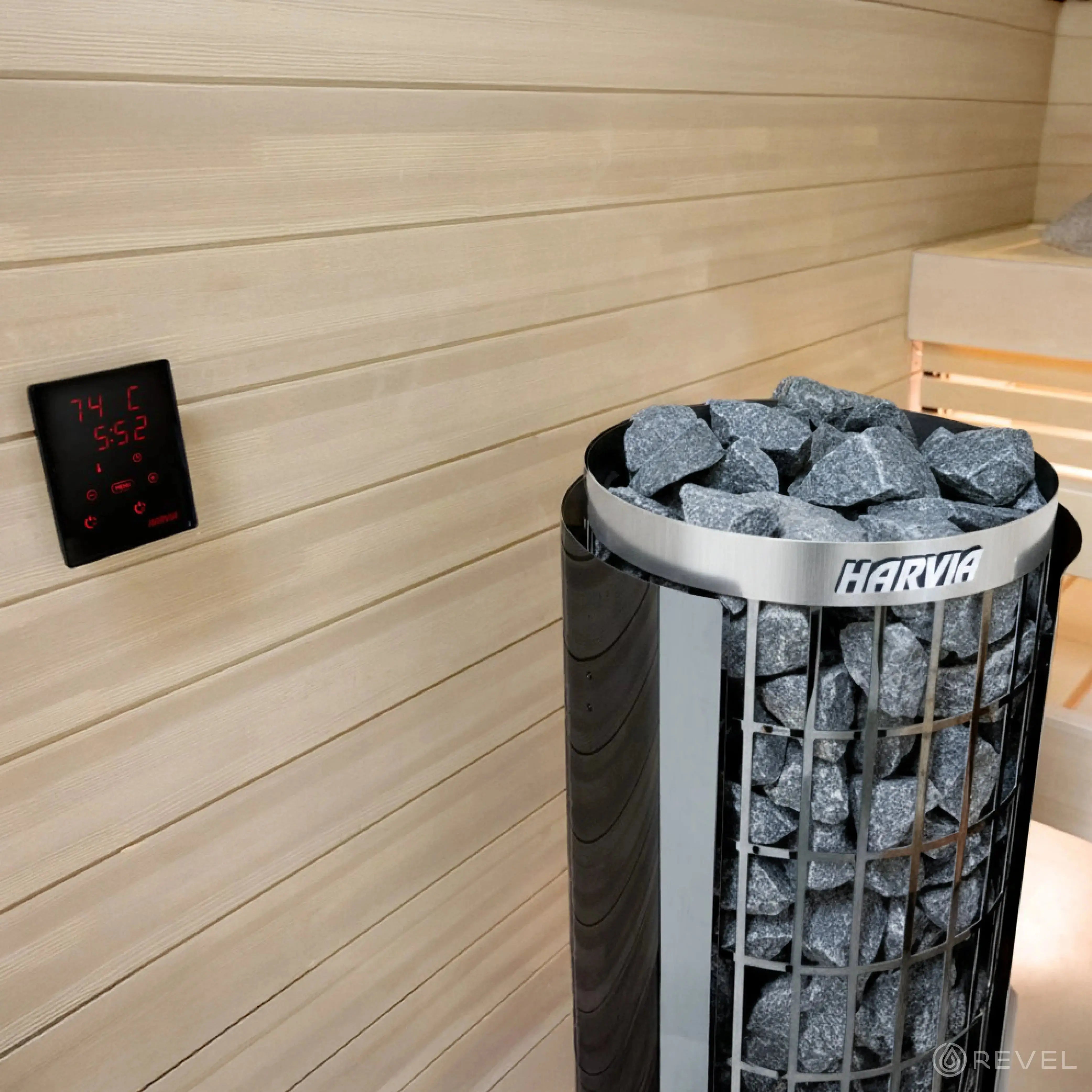 Harvia Cilindro Black Protective Shield Revel Saunas