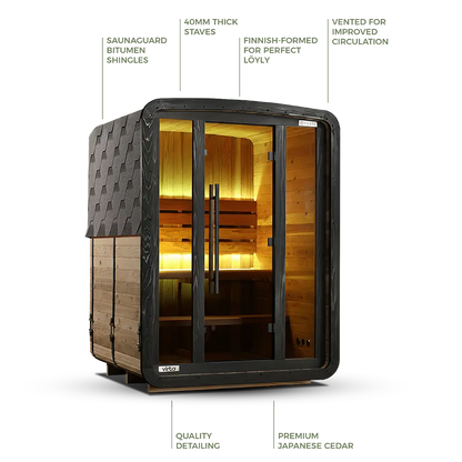 Revel Virta 2 Person Traditional Cabin Revel Saunas