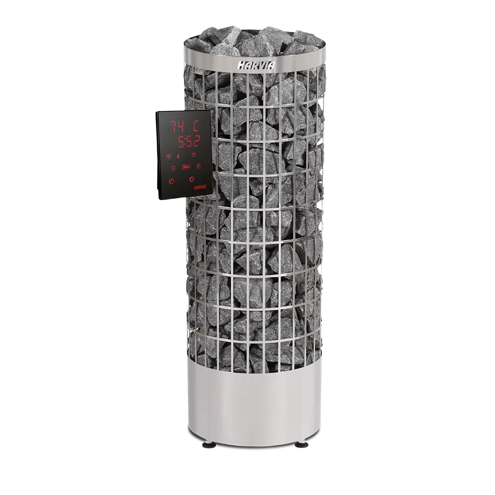 Harvia Electronic Silver Cilindro Heater Revel Saunas