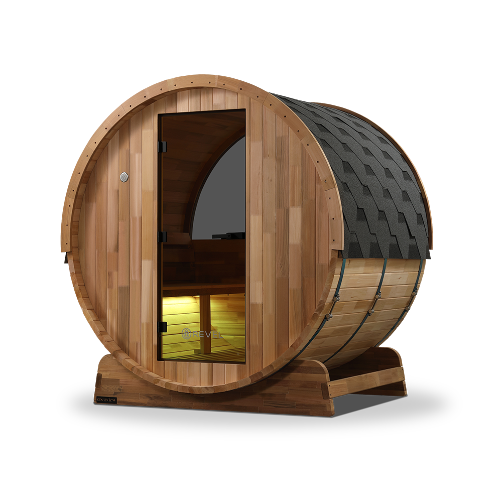 Revel Edenview - 4 Person Traditional Cedar Barrel Sauna (Barrel Only)