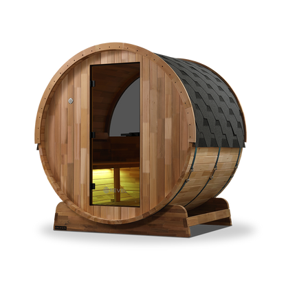 Revel Edenview - 4 Person Traditional Cedar Barrel Sauna (Barrel Only)