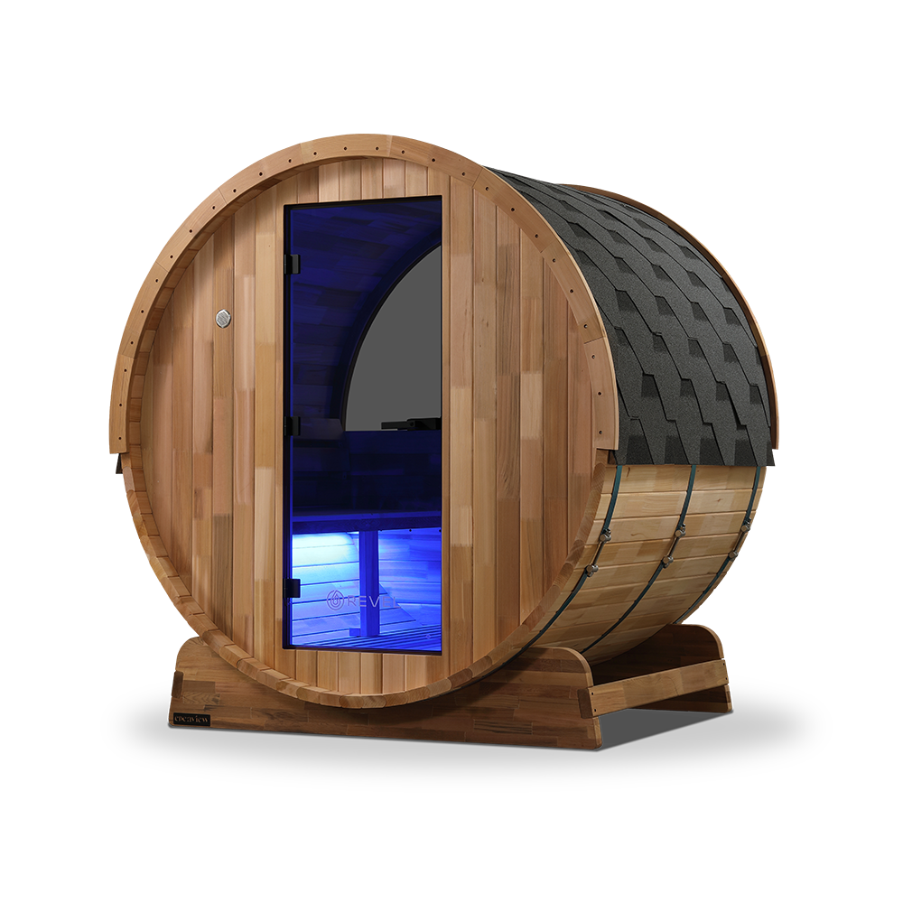Revel Edenview - 4 Person Traditional Cedar Barrel Sauna (Barrel Only)
