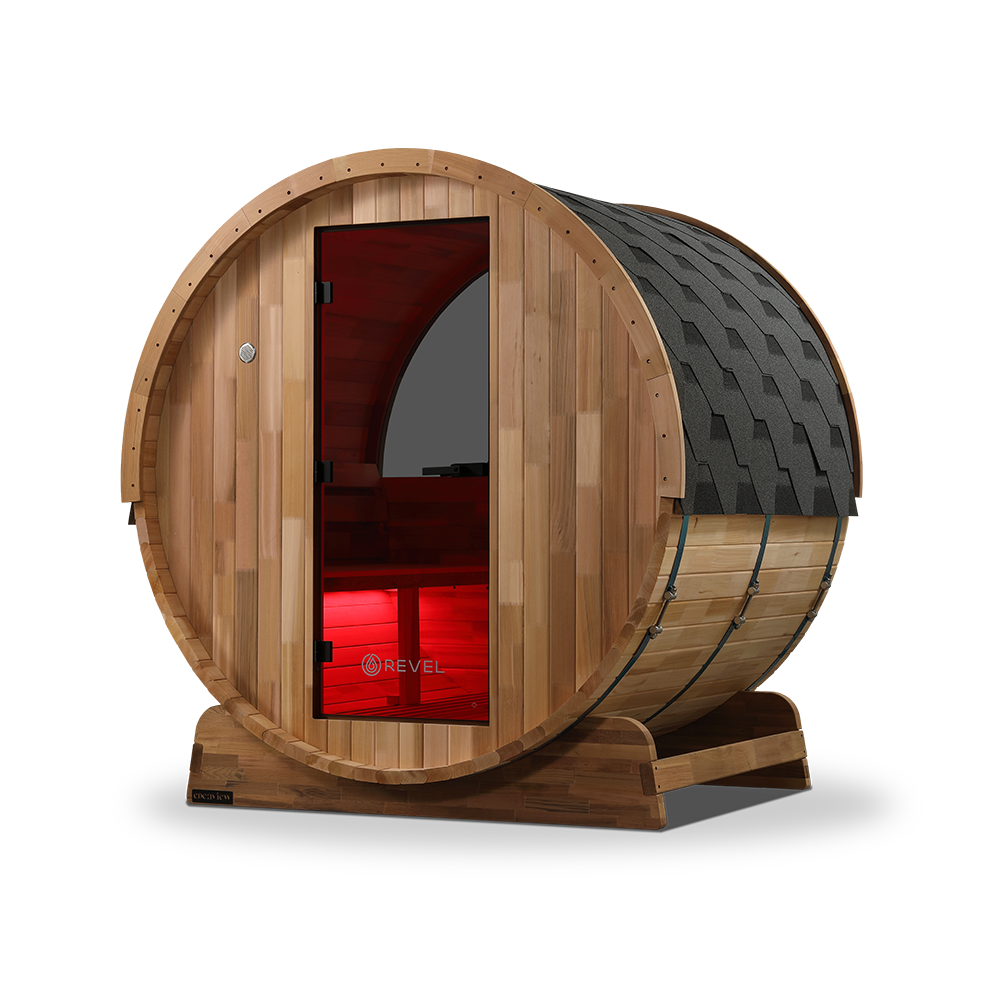Revel Edenview - 4 Person Traditional Cedar Barrel Sauna (Barrel Only)