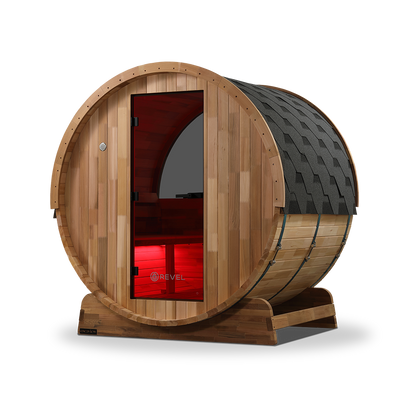Revel Edenview - 4 Person Traditional Cedar Barrel Sauna (Barrel Only)