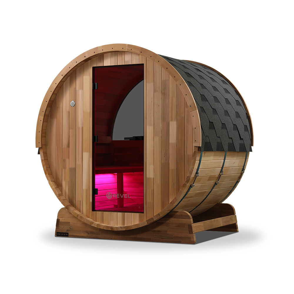 Revel Edenview - 4 Person Traditional Cedar Barrel Sauna (Barrel Only)