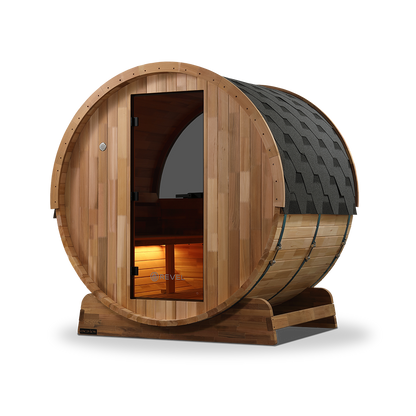 Revel Edenview - 4 Person Traditional Cedar Barrel Sauna (Barrel Only)