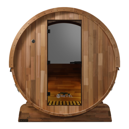 Revel Edenview - 4 Person Traditional Cedar Barrel Sauna (Barrel Only)