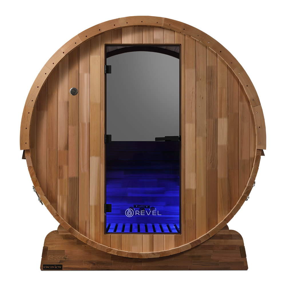 Revel Edenview - 4 Person Traditional Cedar Barrel Sauna (Barrel Only)