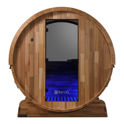 Revel Edenview - 4 Person Traditional Cedar Barrel Sauna (Barrel Only)