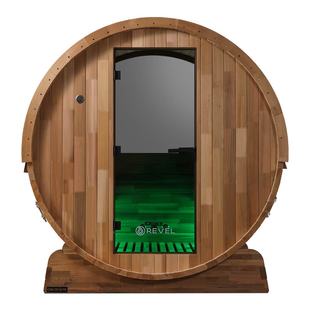Revel Edenview - 4 Person Traditional Cedar Barrel Sauna (Barrel Only)