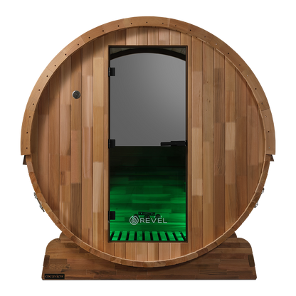 Revel Edenview - 4 Person Traditional Cedar Barrel Sauna (Barrel Only)