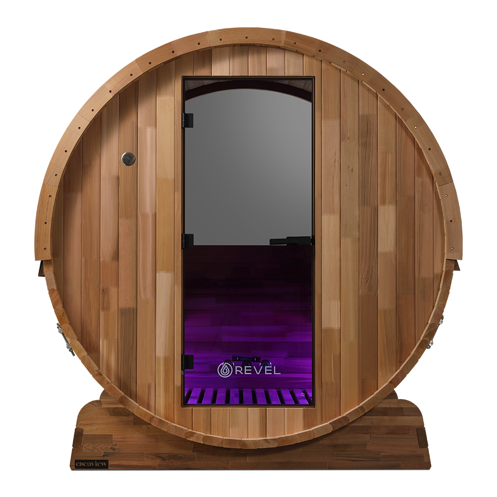 Revel Edenview - 4 Person Traditional Cedar Barrel Sauna (Barrel Only)