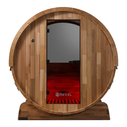 Revel Edenview - 4 Person Traditional Cedar Barrel Sauna (Barrel Only)