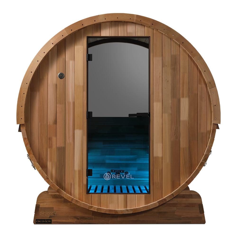 Revel Edenview - 4 Person Traditional Cedar Barrel Sauna (Barrel Only)