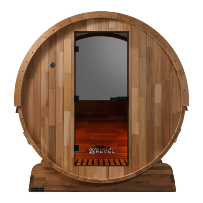 Revel Edenview - 4 Person Traditional Cedar Barrel Sauna (Barrel Only)