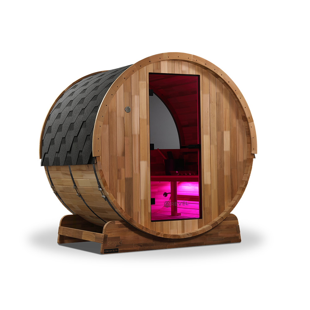 Revel Edenview - 4 Person Traditional Cedar Barrel Sauna (Barrel Only)