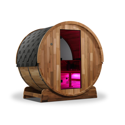 Revel Edenview - 4 Person Traditional Cedar Barrel Sauna (Barrel Only)