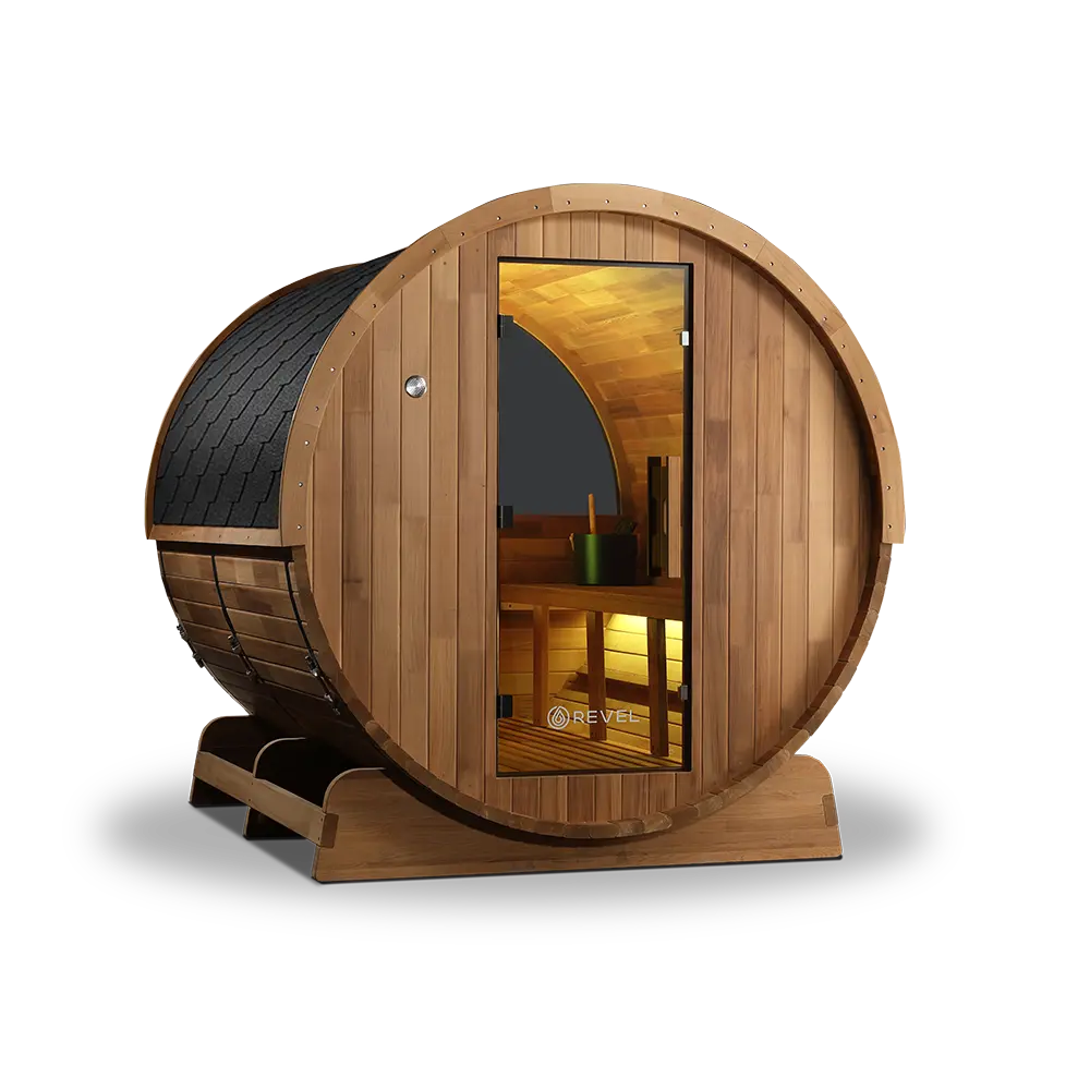 Revel Edenview - 8 Person Traditional Cedar Barrel Sauna Revel Saunas