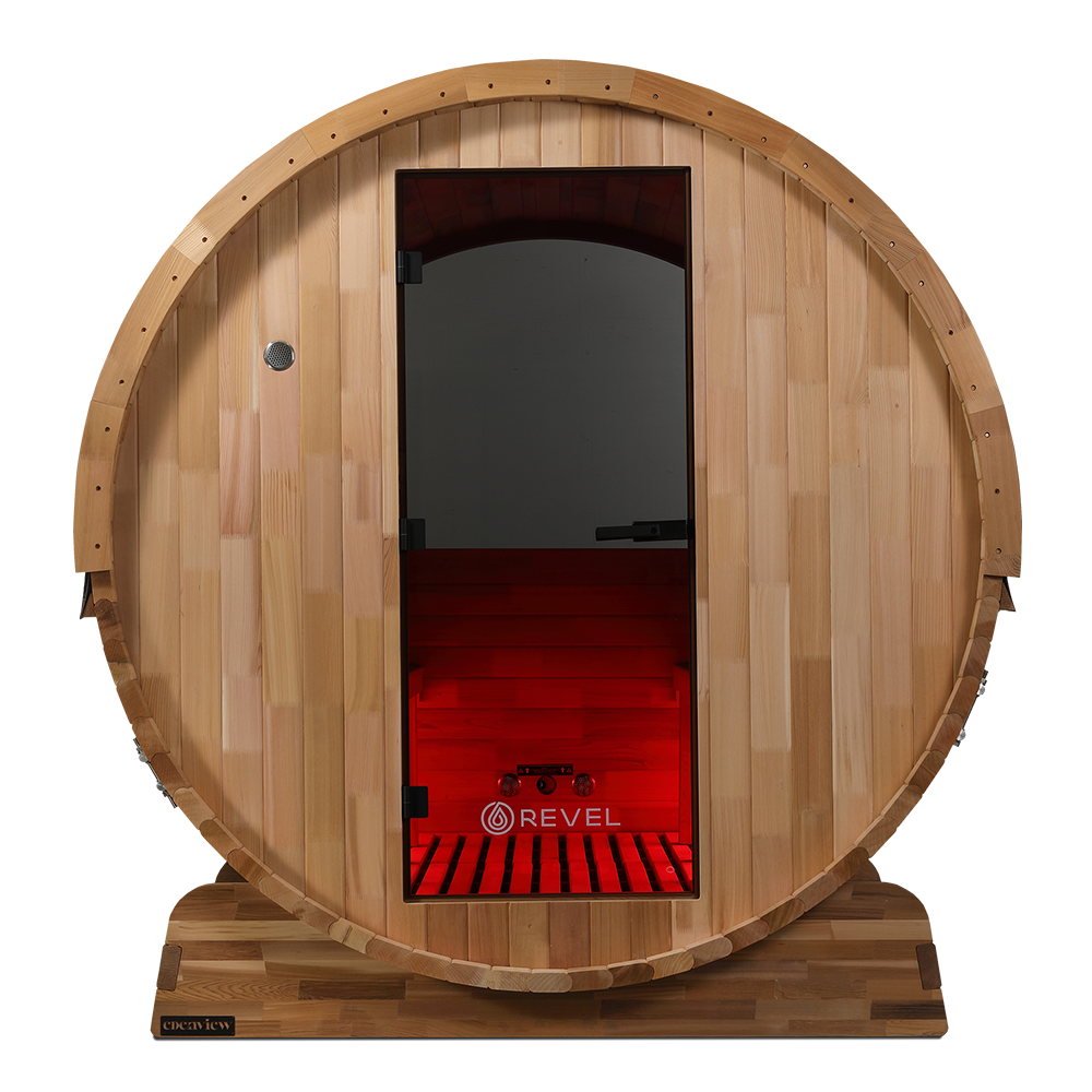 Revel Edenview - 8 Person Traditional Cedar Barrel Sauna (Barrel Only)