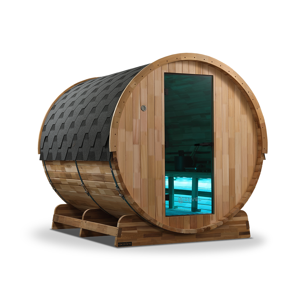 Revel Edenview - 8 Person Traditional Cedar Barrel Sauna (Barrel Only)