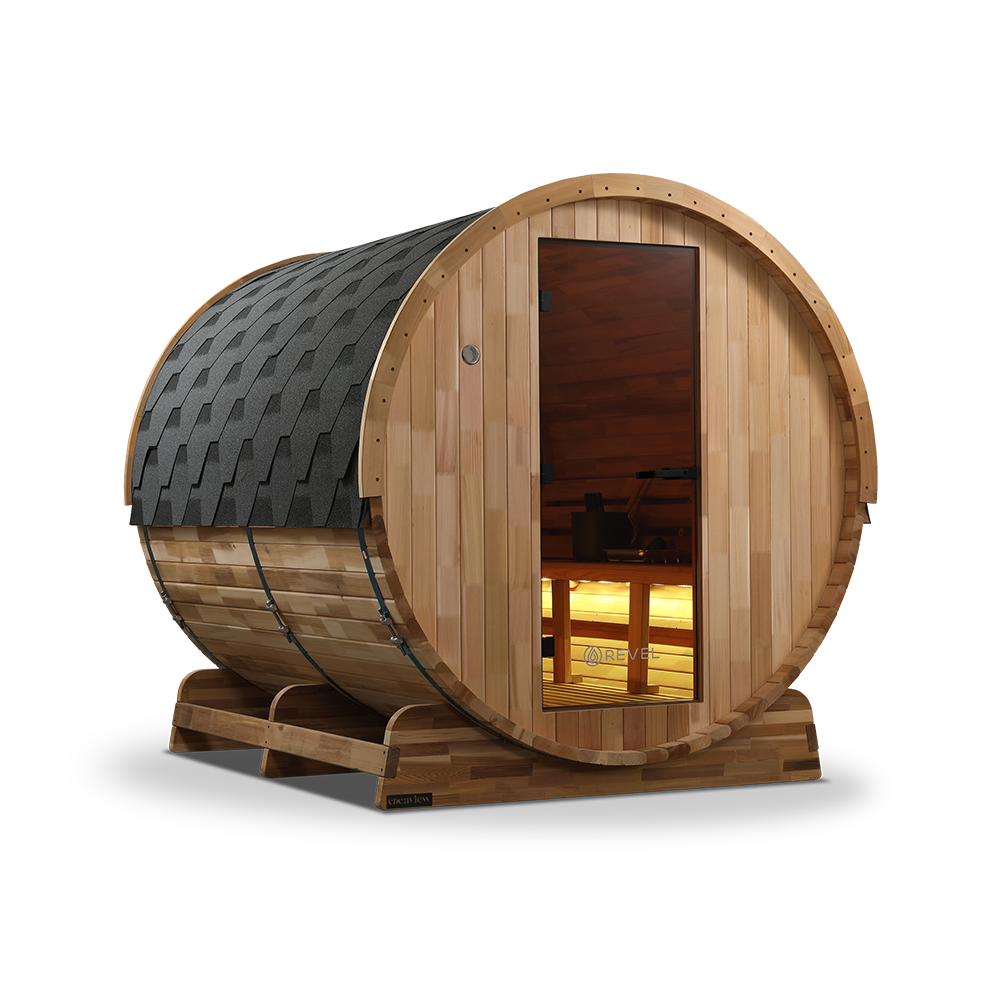 Revel Edenview - 8 Person Traditional Cedar Barrel Sauna (Barrel Only)