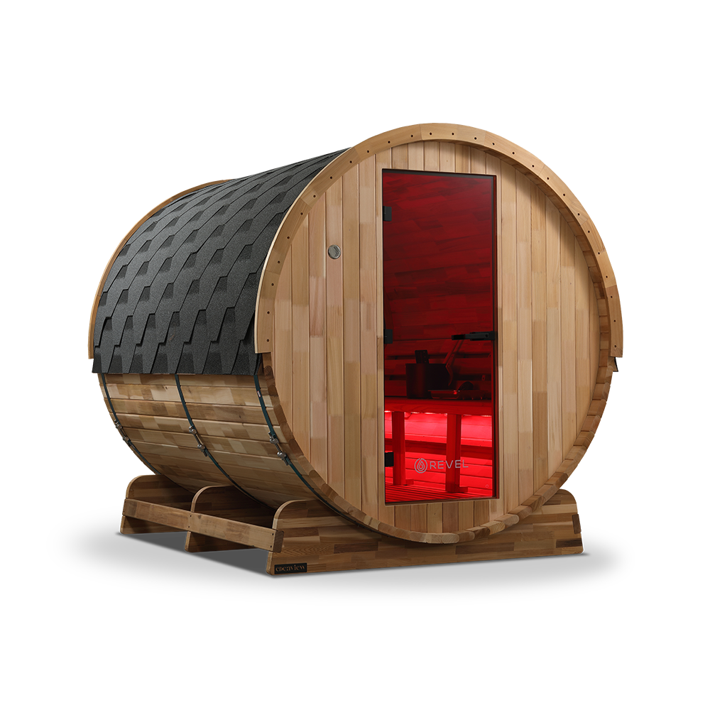Revel Edenview - 8 Person Traditional Cedar Barrel Sauna (Barrel Only)