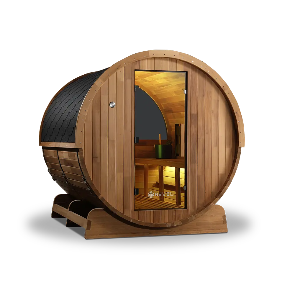 Revel Edenview - 4 Person Traditional Cedar Barrel Sauna Revel Saunas