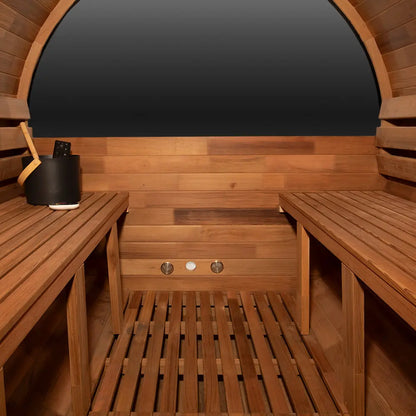 Revel Edenview - 4 Person Traditional Cedar Barrel Sauna Revel Saunas