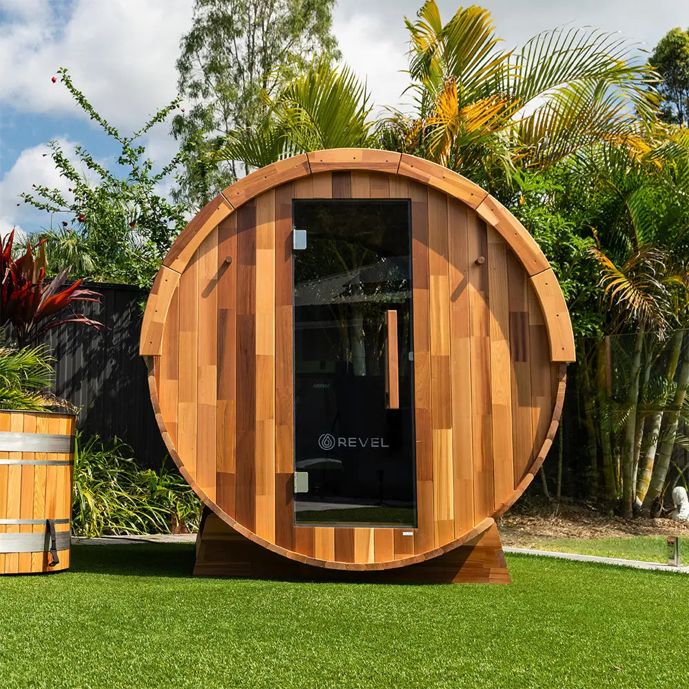 Revel Edenview - 4 Person Traditional Cedar Barrel Sauna Revel Saunas