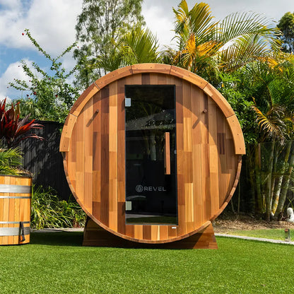 Revel Edenview - 4 Person Traditional Cedar Barrel Sauna Revel Saunas