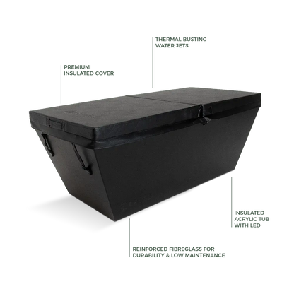 Revel Edur Noir Ice Bath Tub - Acrylic Ice Bath Revel Saunas