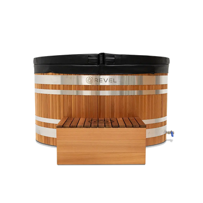 Revel Luna 3P Infrared Cabin Sauna with Glacier Solo Ice Bath and 1HP Chiller Revel Saunas