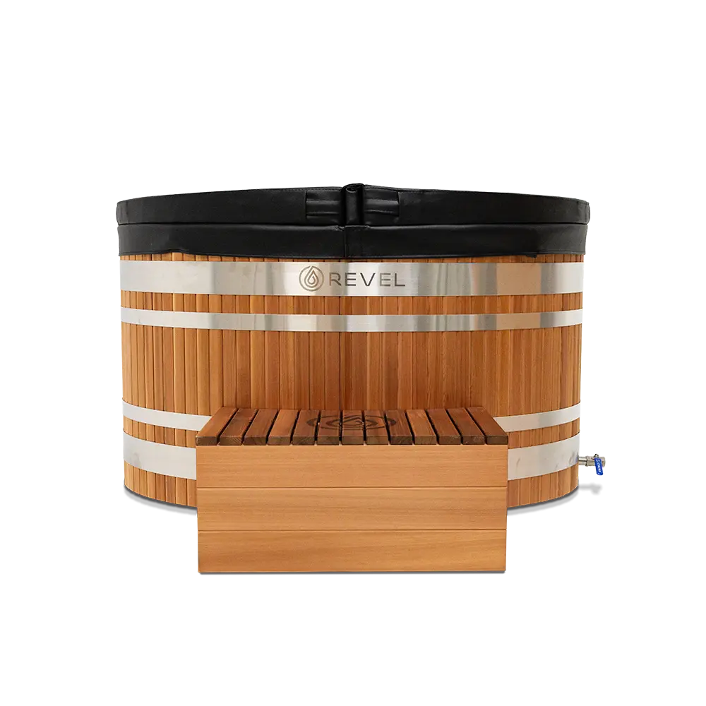 Revel Aura 3P Infrared Sauna with Glacier Solo Ice Bath and 1HP Chiller Revel Saunas