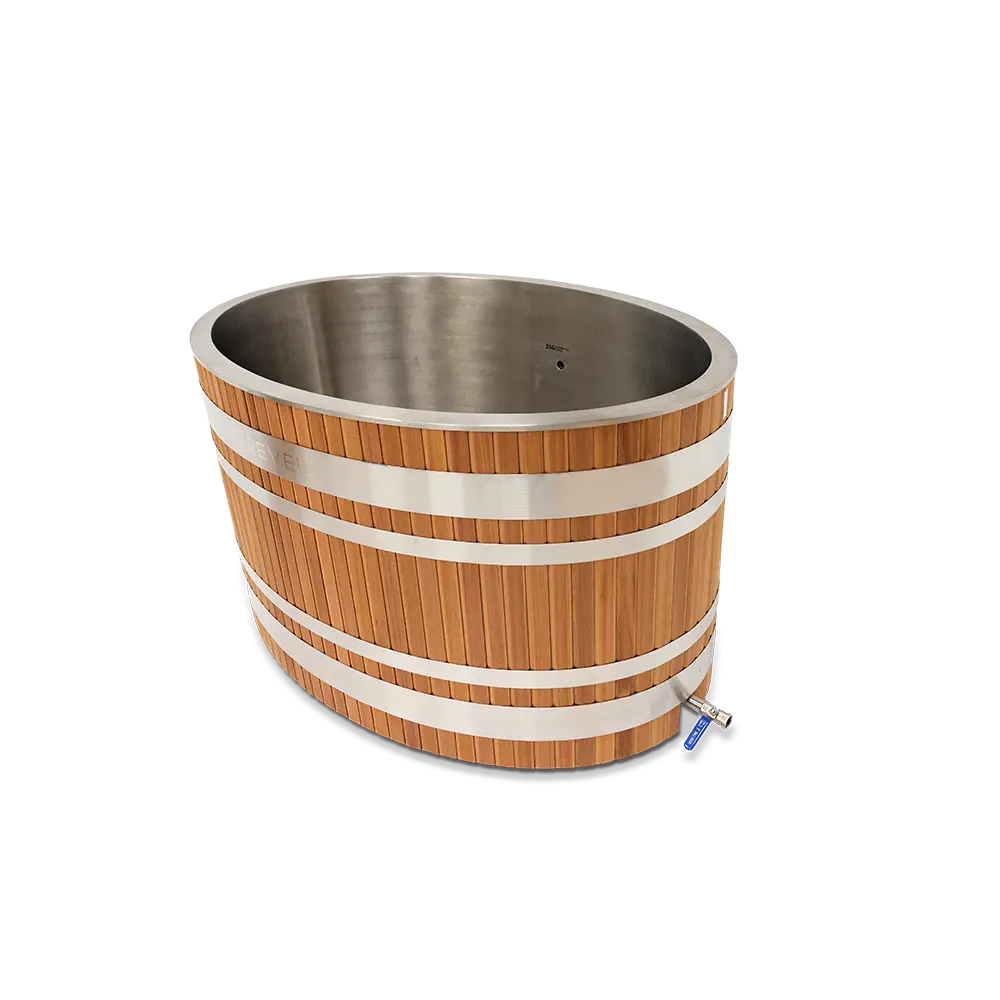 Revel Luna 3P Infrared Cabin Sauna with Glacier Solo Ice Bath and 1HP Chiller Revel Saunas