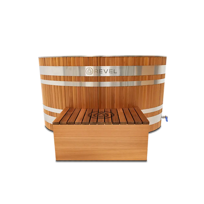 Revel Luna 3P Infrared Cabin Sauna with Glacier Solo Ice Bath and 1HP Chiller Revel Saunas