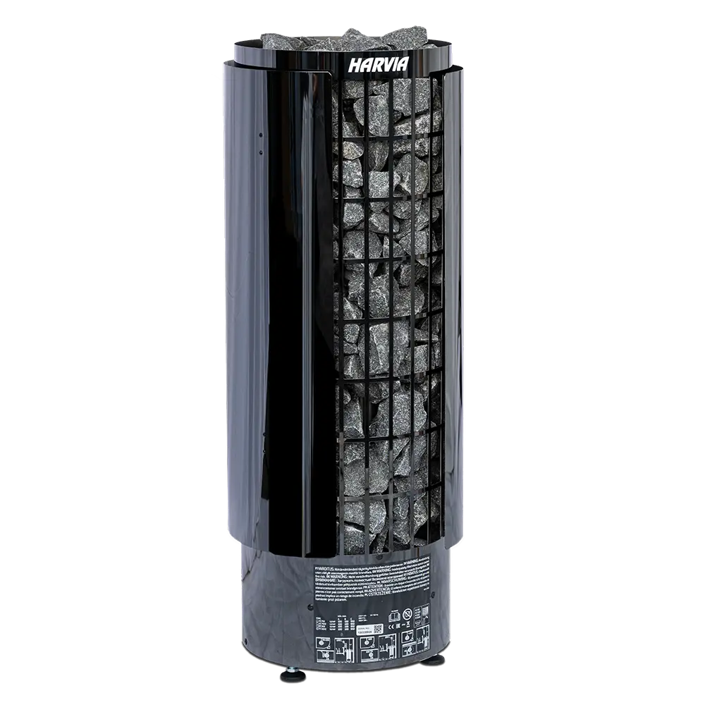 Harvia Electronic Black Cilindro Pillar Heater 6.8KW - PC70 Revel Saunas