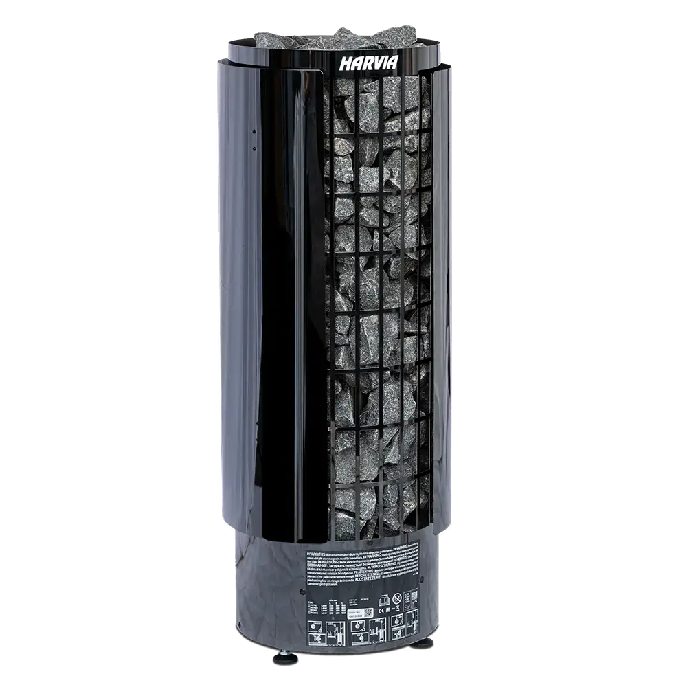 Harvia Electronic Black Cilindro Heater Revel Saunas